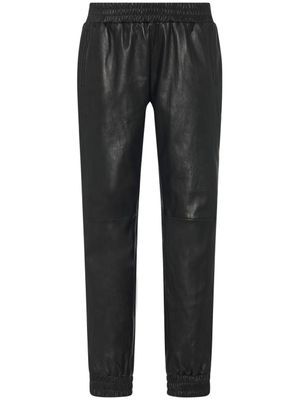 Rosetta Getty pantalon de jogging Plonge en cuir - Noir