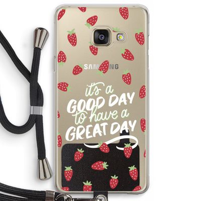 Don't forget to have a great day: Samsung Galaxy A3 (2016) Transparant Hoesje met koord