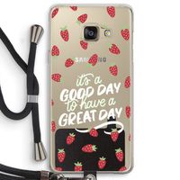 Don't forget to have a great day: Samsung Galaxy A3 (2016) Transparant Hoesje met koord