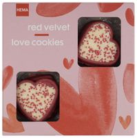 HEMA Red Velvet Love Cookies 155gram - thumbnail