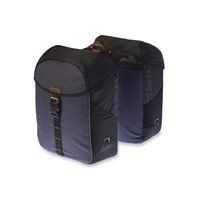 Basil miles dubbele fietstas, waterdicht, universal bridge systeem, 34l, zwart/antraciet