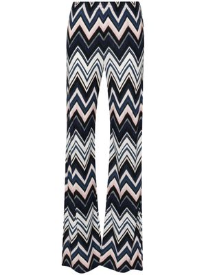 Missoni pantalon de jogging à motif zig-zag - Bleu