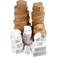 Creativ Company Dozen, afm 6,5-18 cm, bruin, wit, 30 stuk/ 1 set