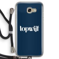 Topwijf Navy: Samsung Galaxy A5 (2017) Transparant Hoesje met koord