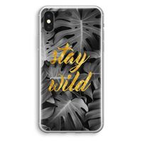 Stay wild: iPhone XS Transparant Hoesje