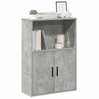 Boekenkast 60x24x85 cm bewerkt hout betongrijs