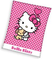 Hello Kitty fleece plaid heart 130 x 170 cm - polyester