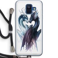 Yin Yang Dragons: Samsung Galaxy A6 (2018) Transparant Hoesje met koord