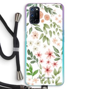 Botanical sweet flower heaven: Oppo A72 Transparant Hoesje met koord