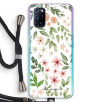 Botanical sweet flower heaven: Oppo A72 Transparant Hoesje met koord