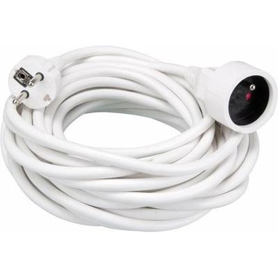 Luxe verlengsnoer - wit - met penaarde - 5 meter - verlengkabel - kabel - Stroomkabel