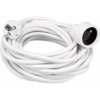 Luxe verlengsnoer - wit - met penaarde - 5 meter - verlengkabel - kabel - Stroomkabel