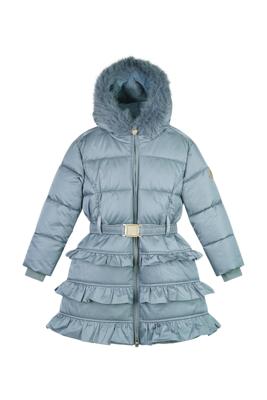 Le Chic winter winterjas meisjes - blauw - Blight- ruffle