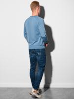 Ombre - heren sweater blauw - denim - B1156 - thumbnail