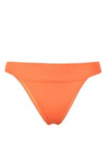 Frankies Bikinis bas de bikini Nick Plisse à taille mi-haute - Orange