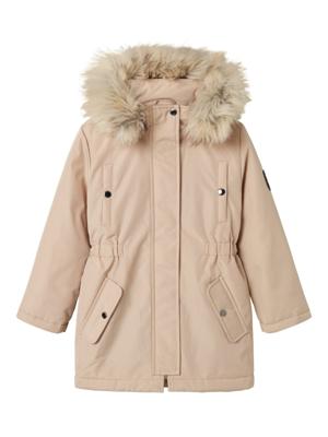 Name it winter winterjas meisjes - beige - NkfMilla - parka