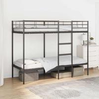 Stapelbed zonder matras 80x200 cm staal zwart