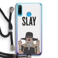Slay All Day: Huawei P30 Lite Transparant Hoesje met koord