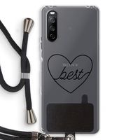 Best heart black: Sony Sony Xperia 10 III Transparant Hoesje met koord