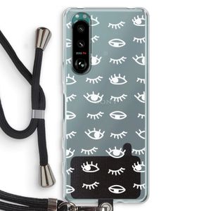 Eye pattern #3: Sony Xperia 5 III Transparant Hoesje met koord