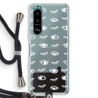 Eye pattern #3: Sony Xperia 5 III Transparant Hoesje met koord