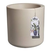 Elho Pure Cilinder Wheels 50 - Beige - L 50 x B x H 50 cm - Balkon, Binnen en Buiten - 100% gerecycled