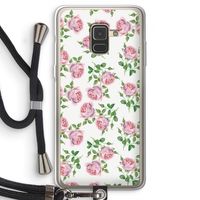 Kleine roosjes: Samsung Galaxy A8 (2018) Transparant Hoesje met koord