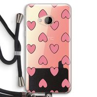 Ondersteboven verliefd: HTC U Play Transparant Hoesje met koord