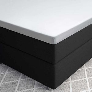 Topper Hoeslaken - Satijn - 90x220 cm - Keuze Uit Meerdere Kleuren - Primaviera Deluxe - Dekbed-Discounter.nl