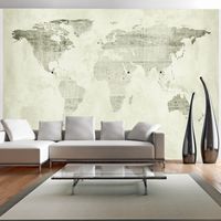 Zelfklevend fotobehang - Groene Continenten, Wereldkaart, 8 maten, premium print