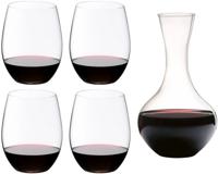 Riedel Rode Wijnglazenset O Wine - 4 stuks met Decanteerkaraf