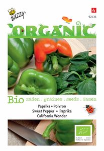 Organic Paprika California Wonder (Skal 14275) - Buzzy