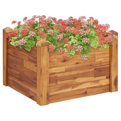 Plantenbak verhoogd 60x60x44 cm massief acaciahout