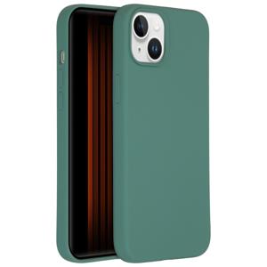 Accezz Liquid Silicone Backcover iPhone 15 Plus Telefoonhoesje Groen