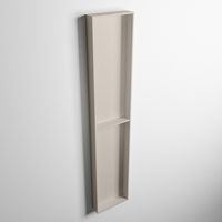 MONDIAZ EASY Nis 89,5x29,5cm in solid surface kleur Linen | Linen. 2 vakken geschikt voor in- of opbouw - thumbnail