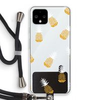 Ananasjes: Pixel 4 Transparant Hoesje met koord