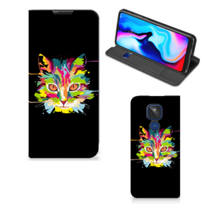 Motorola Moto G9 Play Magnet Case Cat Color