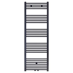 Designradiator BWS Nile Gobi 160x60 cm Geborsteld Mat Zwart Midden/zij-aansluiting