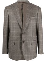 Canali blazer en laine à motif pied-de-poule - Marron - thumbnail