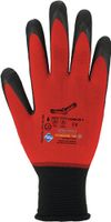 Asatex Handschoen | maat 8 rood/zwart | 98 % polyamide/2 % elastan met nitrilmic | EN 388 EN 407 PSA-categorie II | 12 paar - CONDOR-T/8 CONDOR-T/8