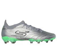 Skechers SKX 01 Elite Low Gras Voetbalschoenen (FG) Zilver Groen