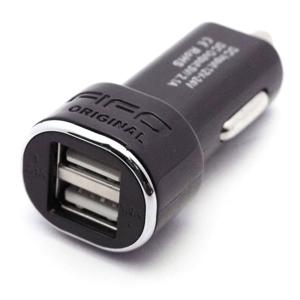 FIFO Dubbele USB autolader zwart (geen kabel) (47205)