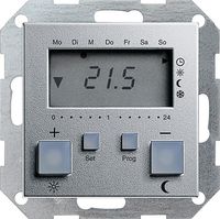 Gira klokthermostaat 230V aluminium 55