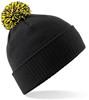 Beechfield CB450 Snowstar® Beanie - Black/Yellow - One Size