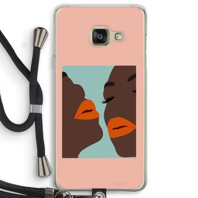 Orange lips: Samsung Galaxy A3 (2016) Transparant Hoesje met koord