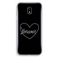 Forever heart black: Samsung Galaxy J3 (2017) Transparant Hoesje - thumbnail