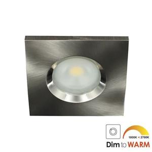 Camilla LED spot GU10 7Watt vierkant NIKKEL IP65 dimbaar