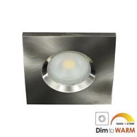 Camilla LED spot GU10 7Watt vierkant NIKKEL IP65 dimbaar - thumbnail