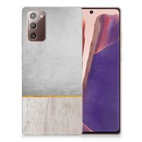 Samsung Note 20 Bumper Hoesje Wood Concrete