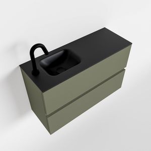 Toiletmeubel Mondiaz Ada | 80 cm | Meubelkleur Army | Lex wastafel Urban Links | 1 kraangat
